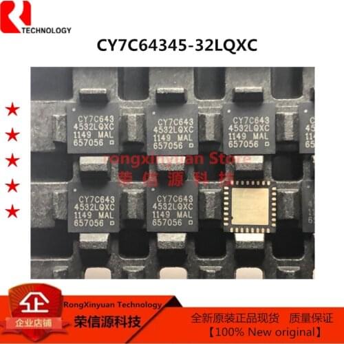 CY7C64345-32LQXC QFN-32 CY7C64345 CY7C643 CY7C6434532LQXC enCoRe V Full Speed USB Controller 100% New Original