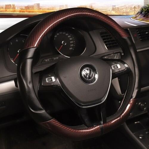 D Shape Car Steering Wheel Cover PU Leather For Nissan Qashqai J11 Nissan X-trail T32 Golf 7 Tiguan 2019 2020 Kia Optima K5 2021
