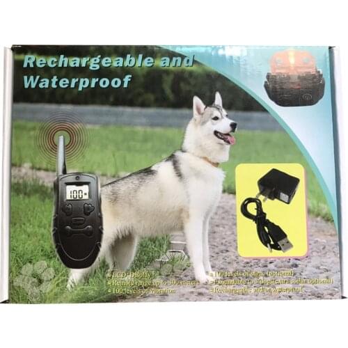 DG-PPT1 Rechargeable Electronic Dog Collar Dog Trainings Beep/Vibration/Static Stimulation Stop Barking 330 Yds ALL Size