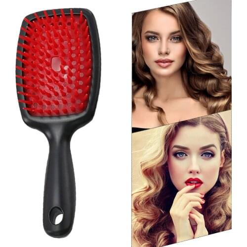 Hollowing Comb Dry Wet Hair Scalp Massage Comb Brush Salon Home Hair Straightening Brush DIY Hairdressing Tool