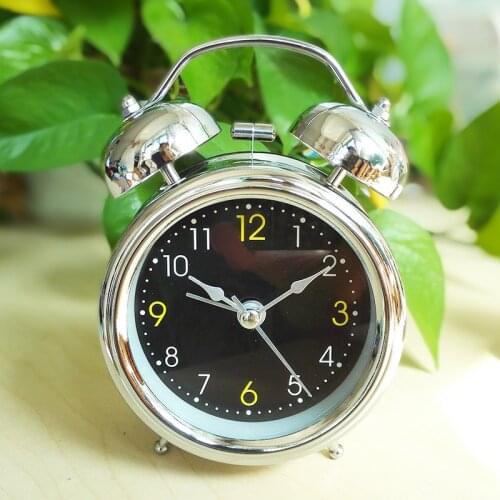Environmentally friendly electroplated metal bell alarm clock 3 inch high-end high-quality exquisite bell bell ultra-quiet