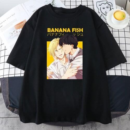 Banana Fish Lovely Character Womens T Shirt Summer 2021 Hot T-Shirt Harajuku Loose Tshirt Street Creativity Fashion Women Tees