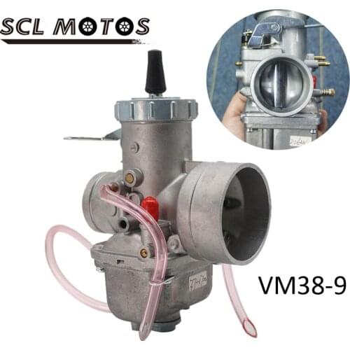 SCL MOTOS 38mm VM38 Carburetor For Mikuni VM38 Round Slide VM38-9 Spigot Carbs 2 Stroke Motorcycle ATV Quad UTV Parts Carb VM