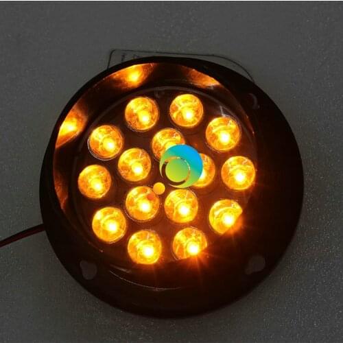 Best quality 82mm lamp yellow flashing light arrow board parts 15pcs LED traffic light lens