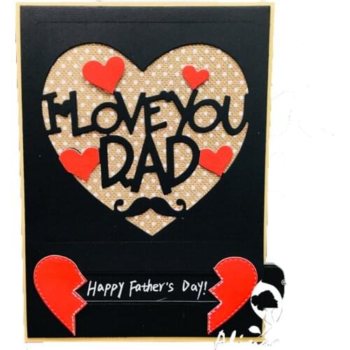 DIE CUT METAL CUTTING DIES cut love you dad fathers day Alinacraft Scrapbook paper craft album card punch knife art cutter die