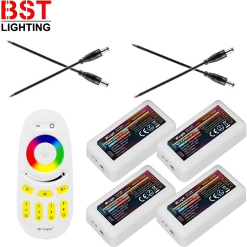 MiBoxer WIFI WL-Box1 Milight RF Touch Remote RGB LED Controller 2.4G Wireless 4-Zone RGB Box Control 2835 5050 RGB Led Strip