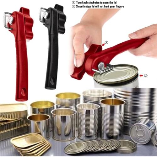 Multifunction Stainless Steel Can Lid Opener Manual Safety Side Cutter Tool Safe Edge Cut Portable Kitchen Tools