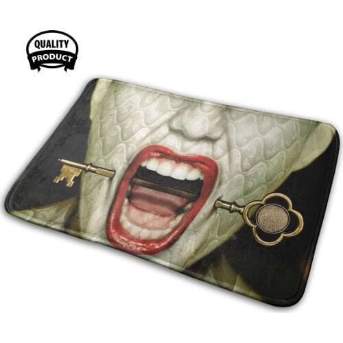 Key Piercing Woman With No Eyes 3D Soft Non-Slip Mat Rug Carpet Cushion Horror Coven Ahs Coven Sarah Paulson Witch Murder House