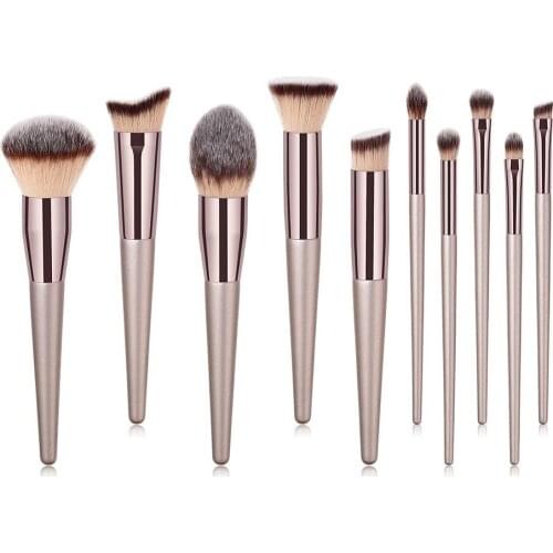 Blending Makeup Brush Sets 12PCS Wooden Foundation Powder Eyebrow Eyeshadow Blush Makeup Brushes Makeup Tool Cosmetic Brush Tool