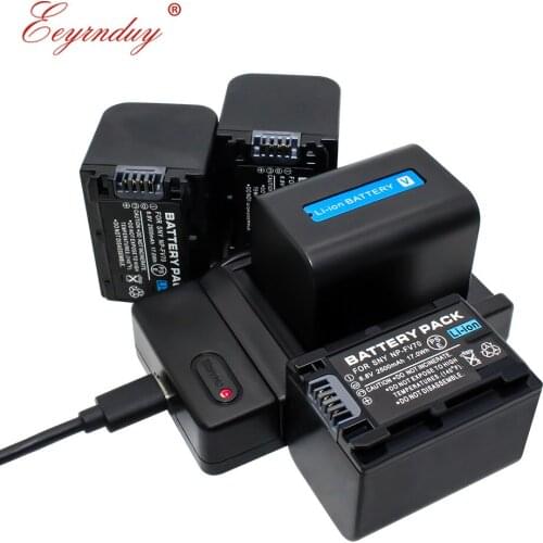 4pcs NP-FV70 Rechargeable Battery Charger set for Sony DCR-SX43E SR68 HDR-PJ820E CX610E PJ790E PJ510E CX510E CX900E PJ350E