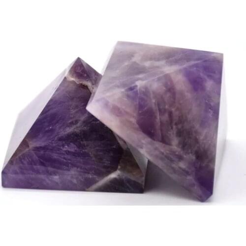 MOKAGY 35MM-55MM Natural Dream Amethyst Quartz Crystal Pyramid 1pc