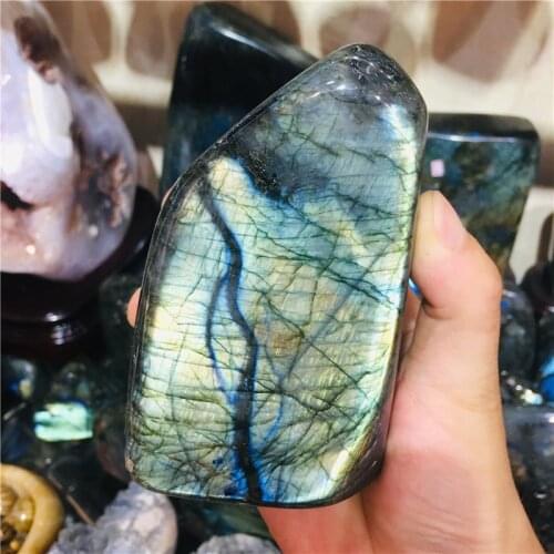 Natural Genuine Blue Labradorite Decorate domestic adornment evolution