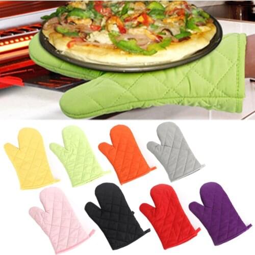 New Hot Sale High-temperature Thick Hot Insulation Microwave Oven Gloves Kitchen Supplies 1PC Cotton Professional Oven Mitts