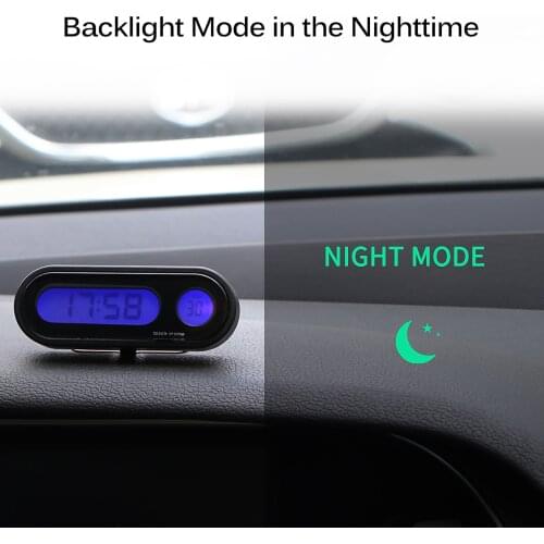 New Multifunction High-Precision Clock Inside And Outside Car Temperature Battery Voltage Monitor Panel MeterClock Time Reminder
