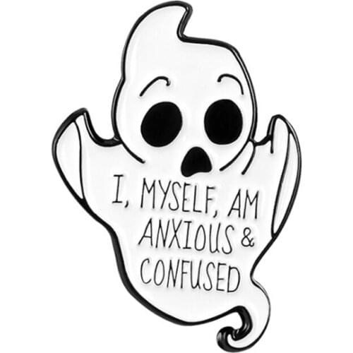 Halloween Gift Ghost Brooch For Backpacks Bag Lapel Enamel Pins Men Women Badge Metal Brooches Jewelry Accessories