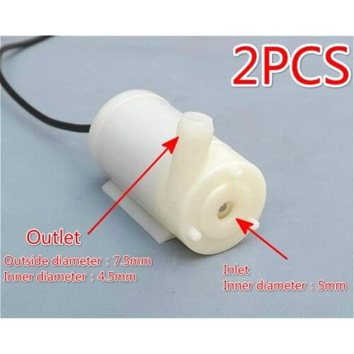 2PCS/LOT DC3v-6v 5v Small Submersible Waterproof Water Pump Fish Tank Circulate Aquarium(6.8)