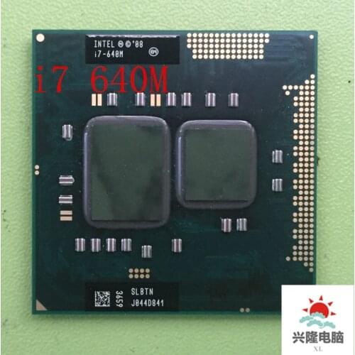 For Intel core I7 640m I7-640m Dual Core 2.8GHz/L3/4M/2800Mhz/BGA1288 CPU Processor works on HM55 Free Shipping