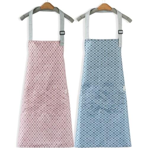 Hanging neck adjustable womens kitchen apron with pocket adult apron dustproof and antifouling hotel restaurant apron