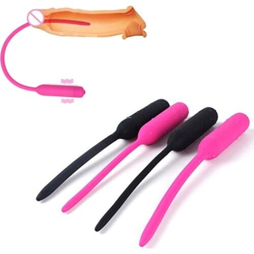 Sex Products Dildo Vibrating Penis Plug Silicone Urethral Tube Prostate Massager Masturbator Erotic Adult Sex Toys For Men Gode