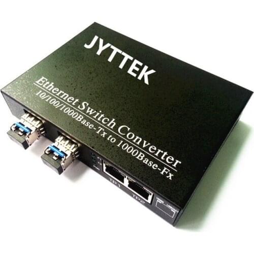Sfp 2 Fiber to 2 UTP Unmanaged 10/100/1000Mbps Megabit Ethernet Fiber Switch dual fiber 20km lc