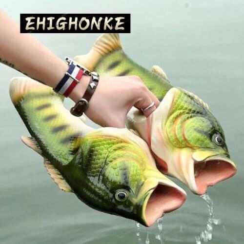 2021 summer new universal fish shape beach shoes funny slippers mens shoes family shoes parent-child sandals plus size 36-41y87