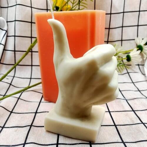 Thumb Up Hand Silicone Candle Mold Aromatherapy Candle Mould DIY 3D Craftwork for Home Office Decor