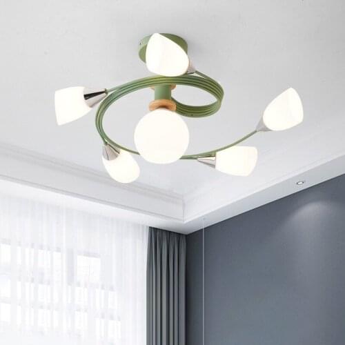 Nordic Childrens Led Pendant Lights Ceiling for Living Room Bedroom Coffee Home Decor Inside The House Lamping Fixtures E27 220