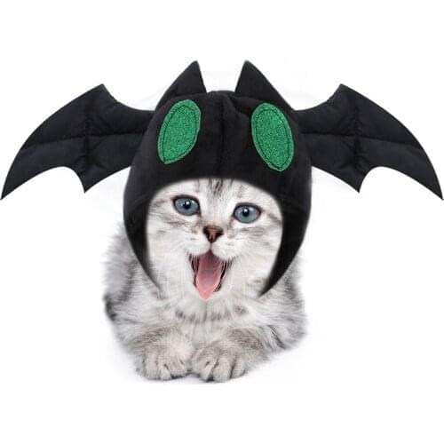 Funny Halloween Cat Costume Cosplay Bat Hat Dress Up Headdress for Cats Dogs Decorative Festival Clothing Pet Products