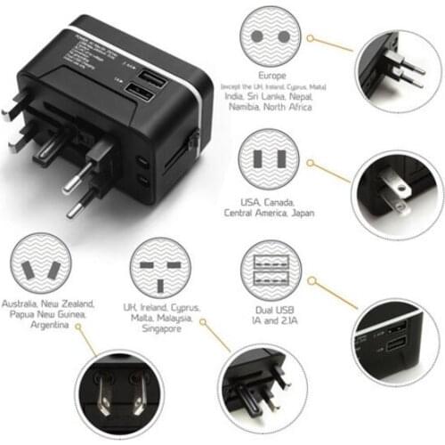 Multipurpose USB changeover plug International plug adaptor global universal socket