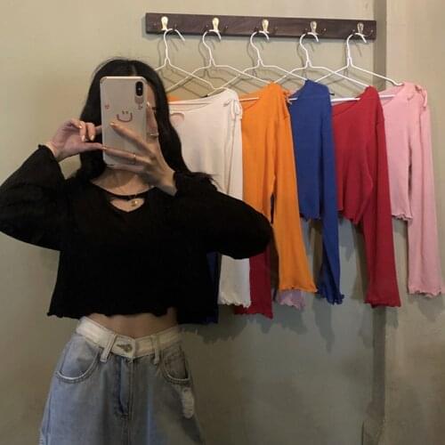 WERUERUYU Women Sweater Casual Loose Pullovers Jumpers S Long Sleeve Solid Color Jumper