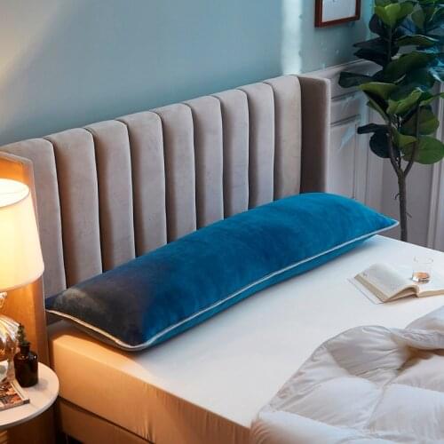 Winter Warm Sleeping Pillowcase Soft Flannel Long Pillow Case Large Size 120/150/180cm Thicken Pillow Cover Home Decor