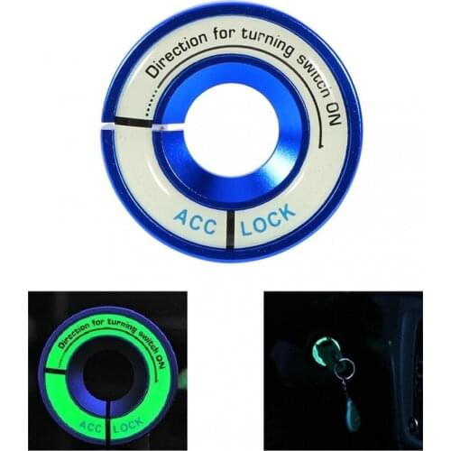 1pcs Auto Luminous Ignition Key Ring Switch Cover Trim Deroration For Skoda Fabia 39mm*12mm