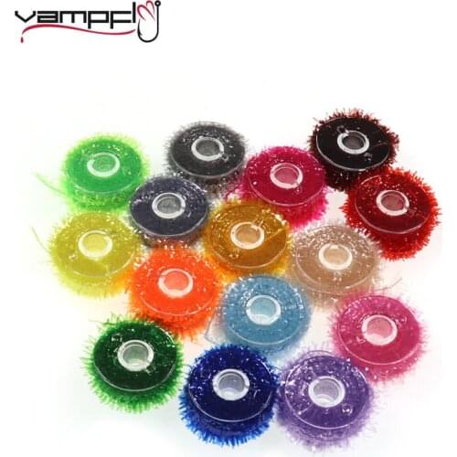 10PCS Set/15PCS Set Fishing Fly Tying Ice Chenille Streamer Fly Marabou Jig Ice Jig Fly Tying Material