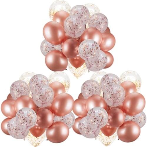 60-piece rose gold balloon confetti balloon set graduation engagement wedding banquet bridal baby shower balloon decoration