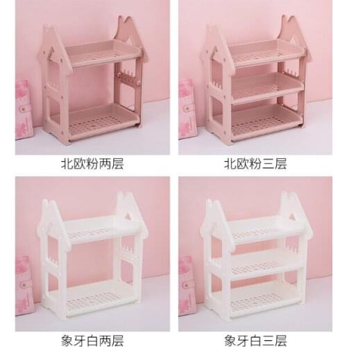 Household daily necessities for easy classification storage space saving super bearing plastic material multi-layer shelving J06