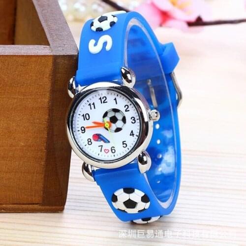 Children Kids Football Watches for Boys Soccer Lover Fashion Sports Childrens Football Pattern Quartz Wrist Watch Christmas