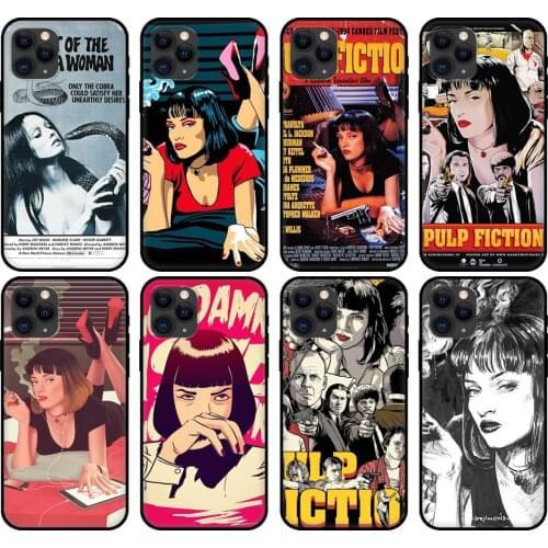 Black tpu case for iphone 5 5s se 6 6s 7 8 plus x 10 cover for iphone XR XS 11 pro MAX case PULP FICTION MOVIE POSTER