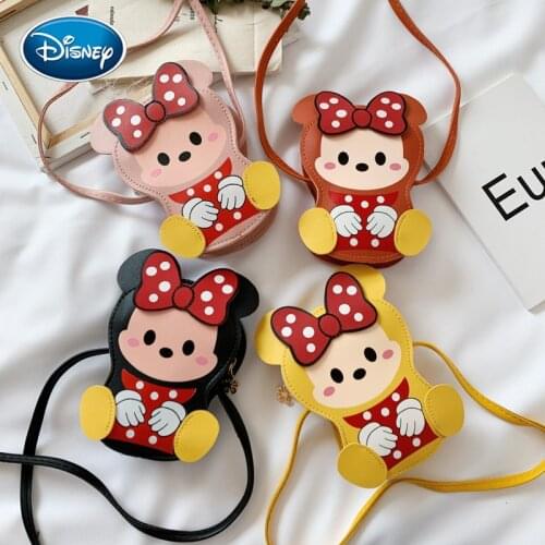 Disney PU cartoon Minnie childrens small bag new Mickey shoulder bag cartoon cute child bag girl messenger bag