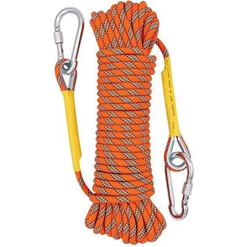 Outdoor Climbing Rope 10M(32ft) 20M(64ft) Static Rock Climbing Rope for Escape Rope Ice Climbing Equipment Fire Rescue Parachute