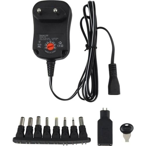 Power Supply 3-12V Adjustable Adapter Positive And Negative Switching Power Supply EU Plug