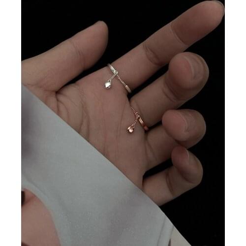 Womens Fashion Minimalism Silver Color Finger Ring Cocktail Party Adjustable Ring Dainty Jewelry Birthday Gifts