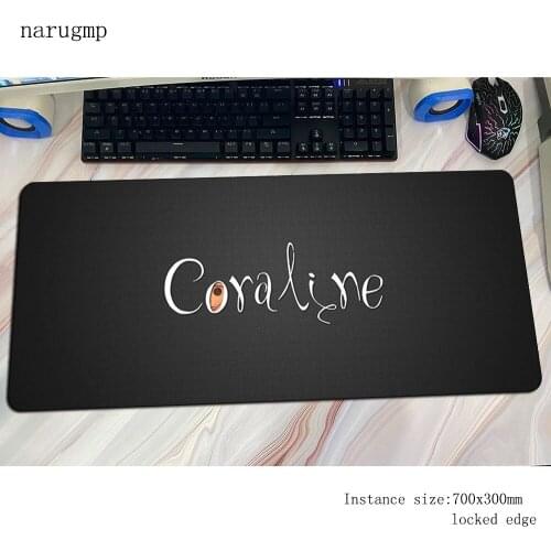 Coraline mousepad locrkand gaming mouse pad 80x30cm pc computer gamer accessories large mat hot sales laptop desk protector pads