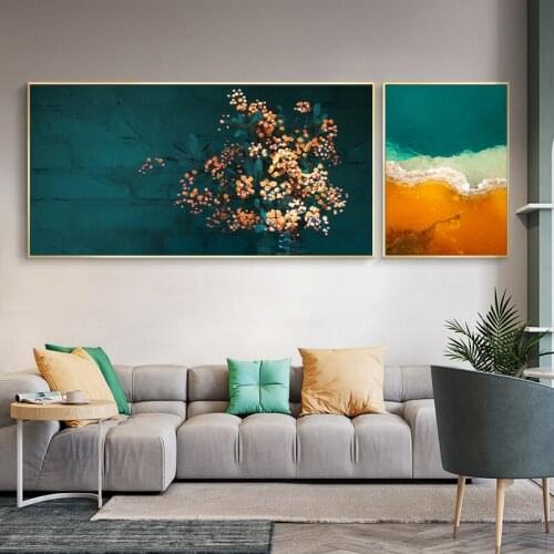 Colorful Water Blooming Flowers Wal lPosters Art Canvas Painting Nordic Pictures and Prints for Living Room Bedroom Home Decor