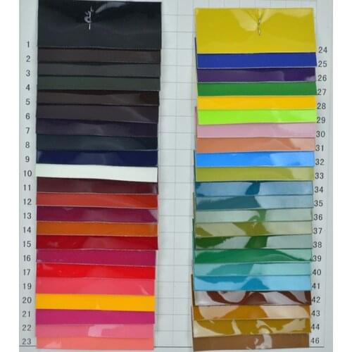 Patent leather pu synthetic leather 1.0mm thick leather original design eco Mirror upholstery leather fabric /waterproof fabric