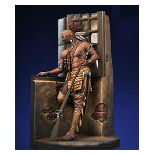 Resin Figure Model Kit Unassambled 1/24 75mm ancient warrior man stand (WITH BASE ) Unpainted collect Figure Building Kit