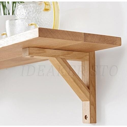 1/2PCS Solid Wood Furniutre Brackets Supports Wall Mount Triangle Shelf Brackets Storage 18/20/25/30/35/40cm