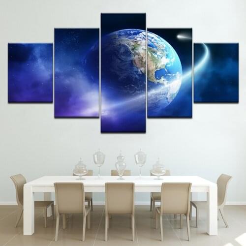 New 5 Pieces/sets Canvas Art 5 panel HD Universe Earth Space Canvas Paintings Decorations For Home Wall Art Prints Canvas