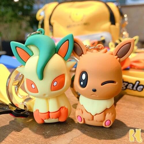 Pokemon New Eevee Cartoon Cute Pikachu Series Keychain Creative Couple Gift Car Backpack Accessories Pendant Birthday Gift