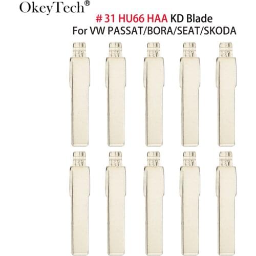 OkeyTech 1/5/10X Original Size Universal KD Remote Key Blade For VW Passat Bora Seat Skoda KEYDIY Flip Key Uncut Blade For KD900