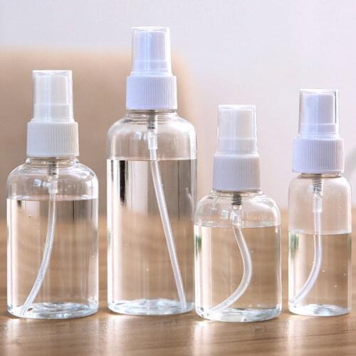 50Pcs 15/20/30/50ml Empty Plastic Spray Bottles for Transparent Vaporizer Sprayer Pulverizer for Liquid Water Refillable Bottles